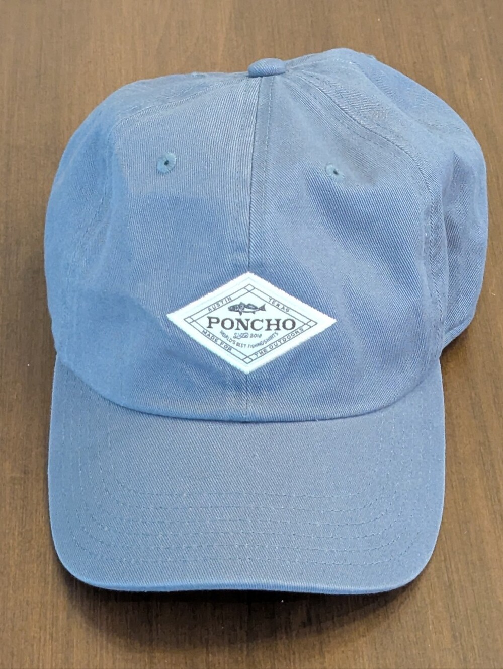 Poncho Outdoors Strapback Hat Blue Dad Cap Adjustable Outdoor Casual